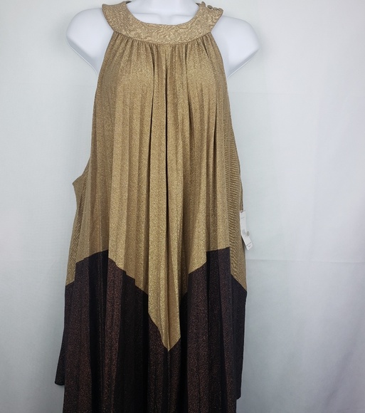 Free People Pleated Love Metallic Minidress - Picture 5 of 8